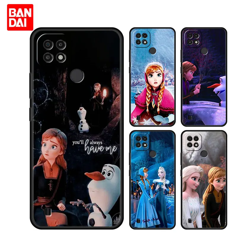 

Cover Case for Realme Ｃ21 C21Y C25 C25s C15 C11 C3 C20 5 6 7i 8i 8 8Pro Narzo30A Shell Bag Soft Luxury Disney Princess Anna