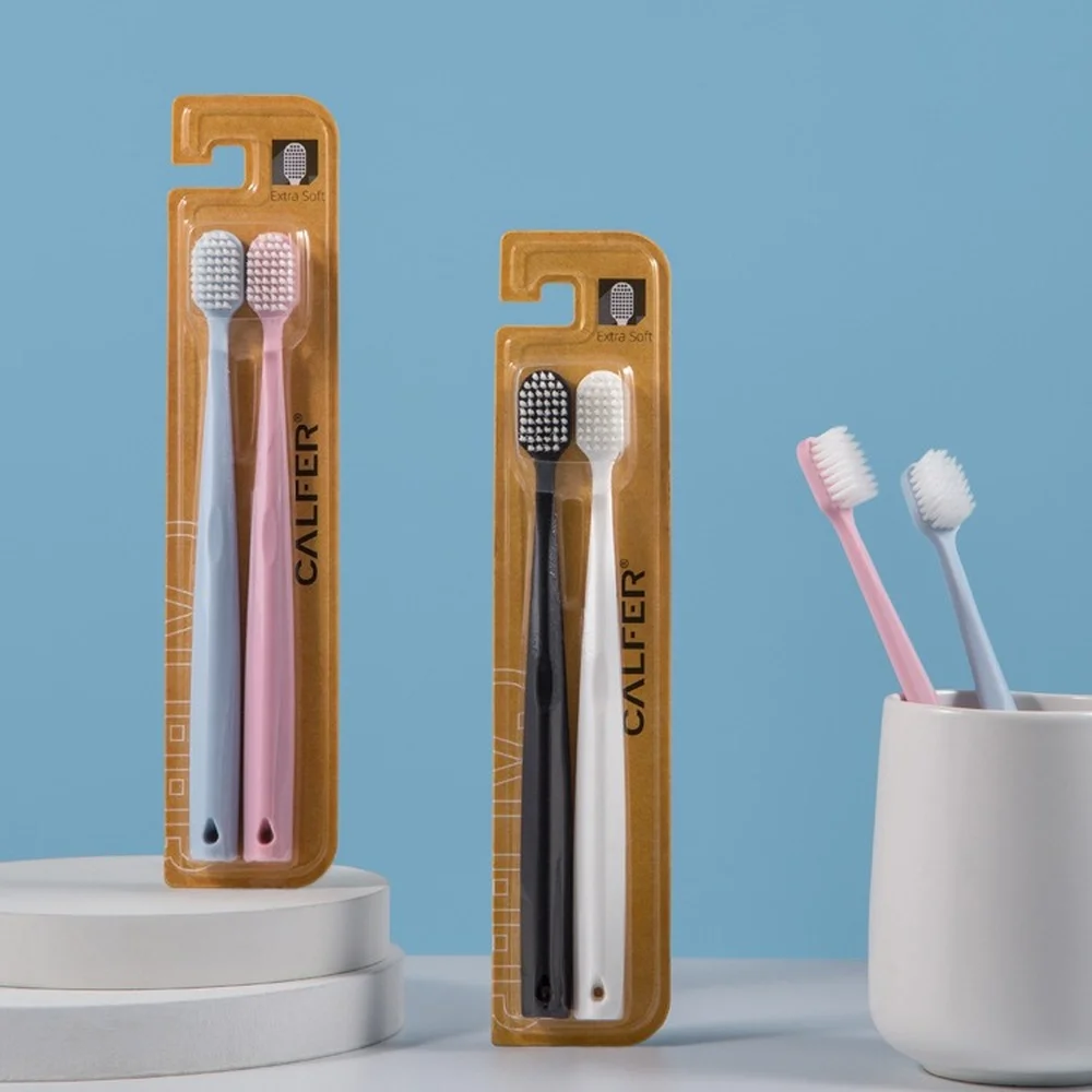 

Double Blister Paper Card Store Supermarket Large Wide Head Soft Bristle Toothbrush
