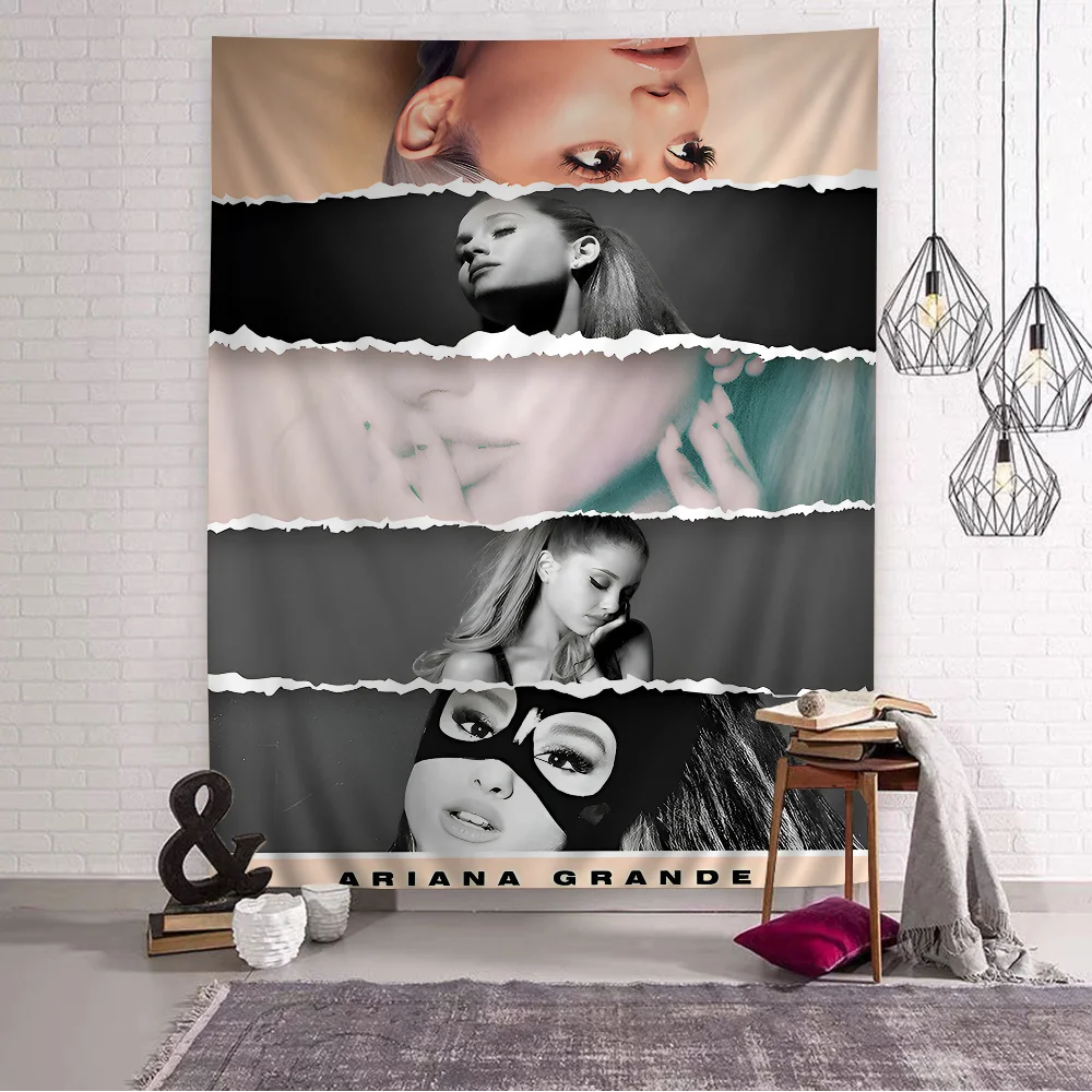 Певица Ариана-Гранде портретные позиции висящий богемный гобелен богемные
