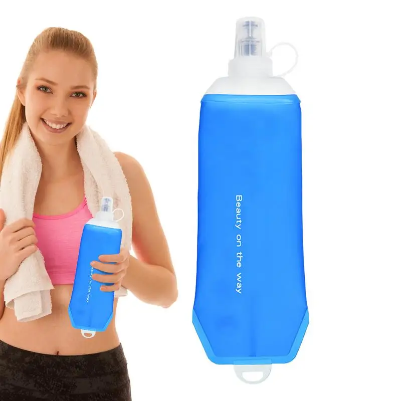 Мягкая колба для воды 450 мл складная бутылка езды на велосипеде беговой гибкая