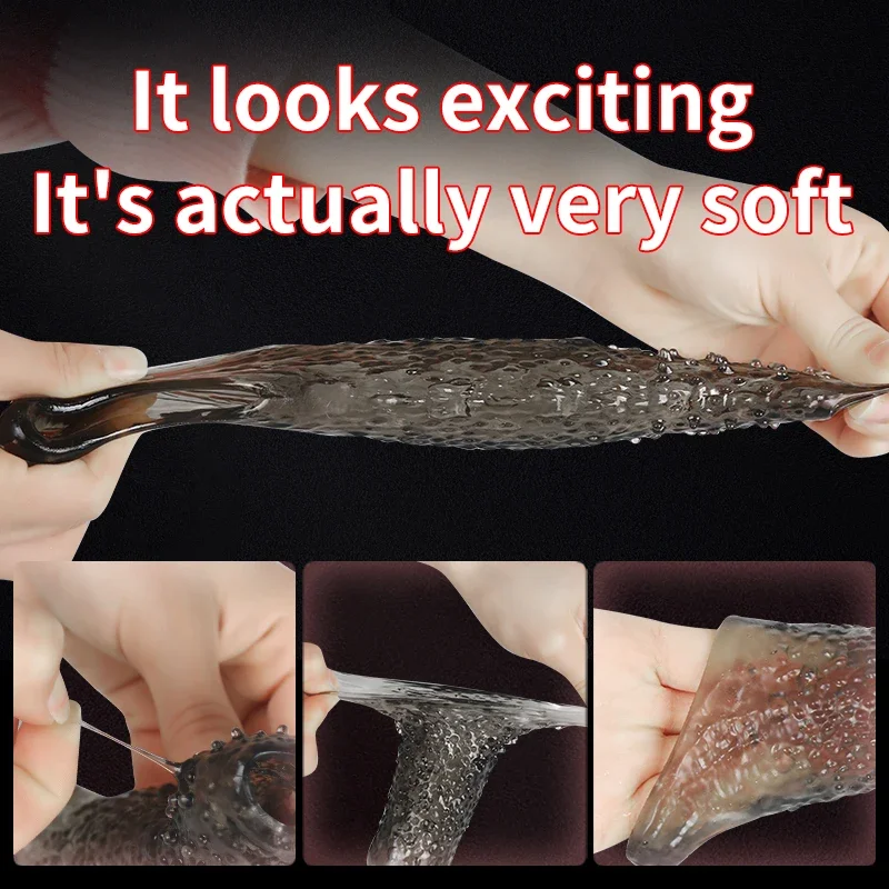 Удлинитель презерватива силиконовый многоразовый рукав для пениса увеличитель