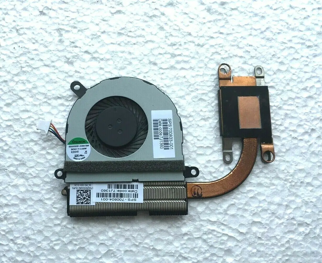 

FOR HP Spectre XT 15-4000 15-4100EA CPU Heatsink Fan 700803-001 700804-001