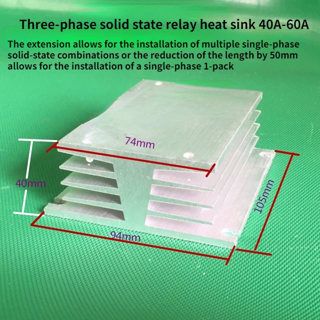 

Hot Sale Aluminum Profile SSR Three Single-phase Solid State Relay 105947440MDSMDQ460A Radiator Fin