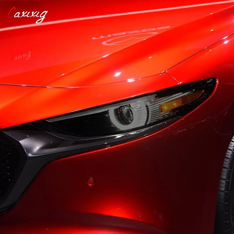 

2 шт., Прозрачная Черная защитная пленка для автомобильных фар Mazda 3 BP 2019 2020