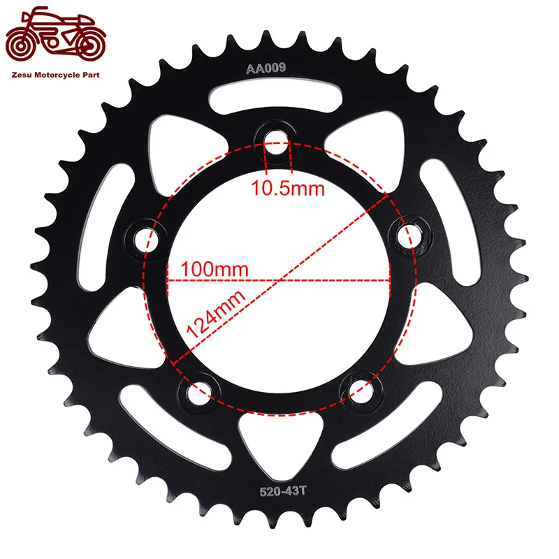 Задняя звездочка 520-39T 43T 46T для Ducati 1100 Scrambler 18-23 959 Panigale 16-19 797 Monster 800 821 2014-2020