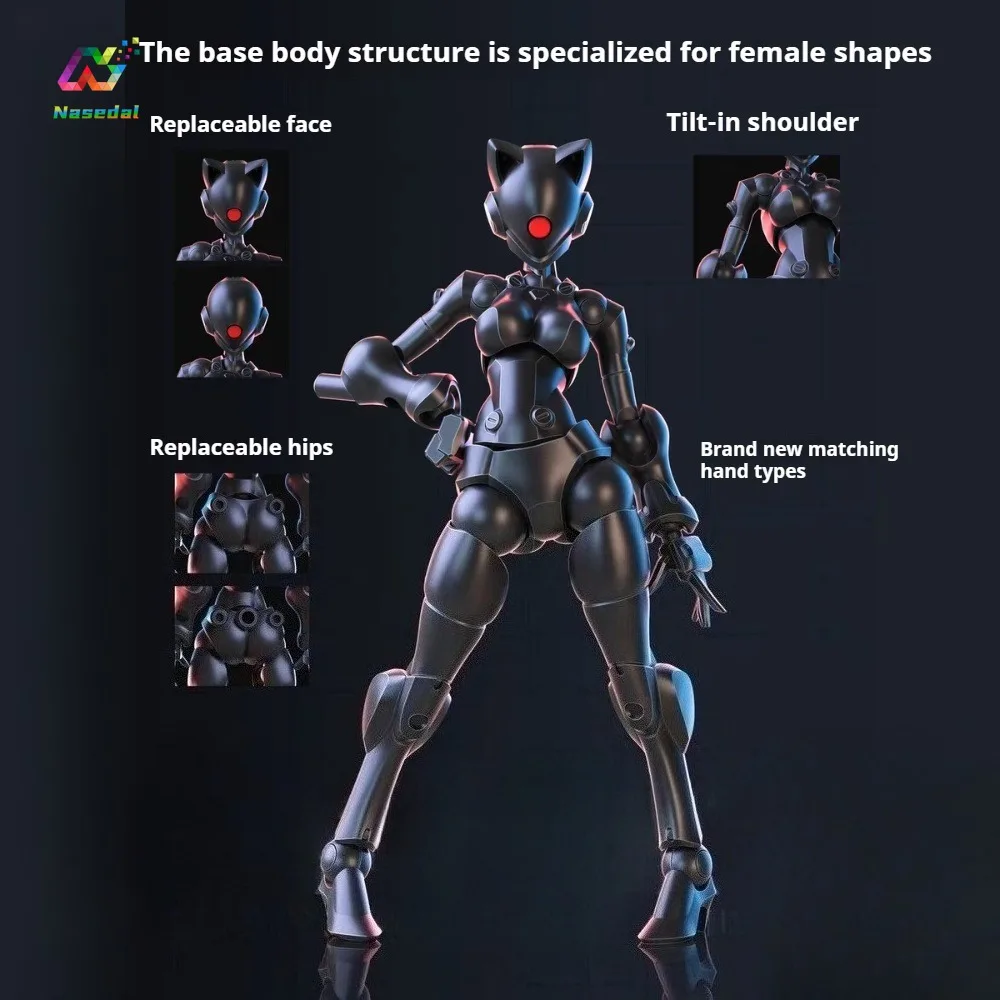 Фото Коллекционная модель SHEIK MAINLAND 3MIN PROJECT: Суперподвижная фигурка Swift Female Mutant, 3,75 дюйма, высокая детализация, для самостоятельной сборки №4