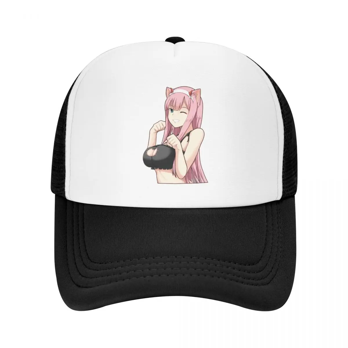 

Кепка-тракер унисекс в стиле панк с надписью Zero Two Darling In The Franxx, Кепка Для Взрослых и девушек из аниме, регулируемая бейсболка для женщин и муж...