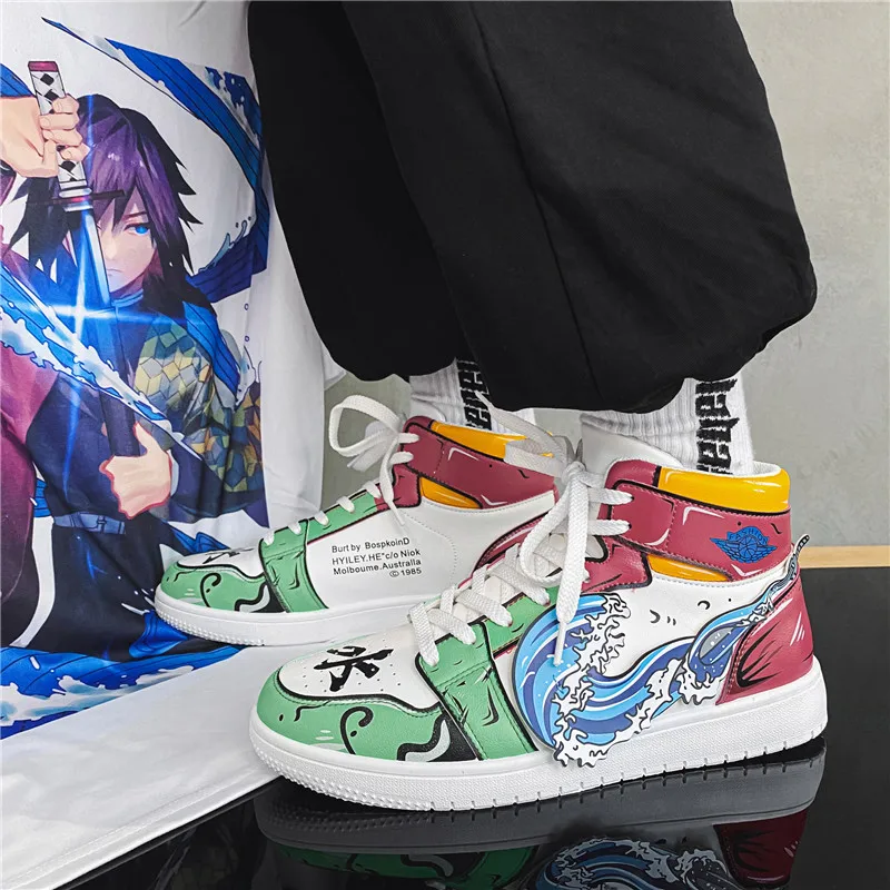 

Hot Sale Men Anime Shoes Tokyo Ghoul Tomioka Giyuu Cartoon Cosplay Sneakers Demon Slayer Women High Top Sports Running Shoes