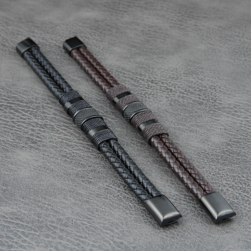 

Fashion Trendy Men Leather Bracelets Fashion All-match Multi-layer Braided Leather Bracelets Scripture Compass snowflake