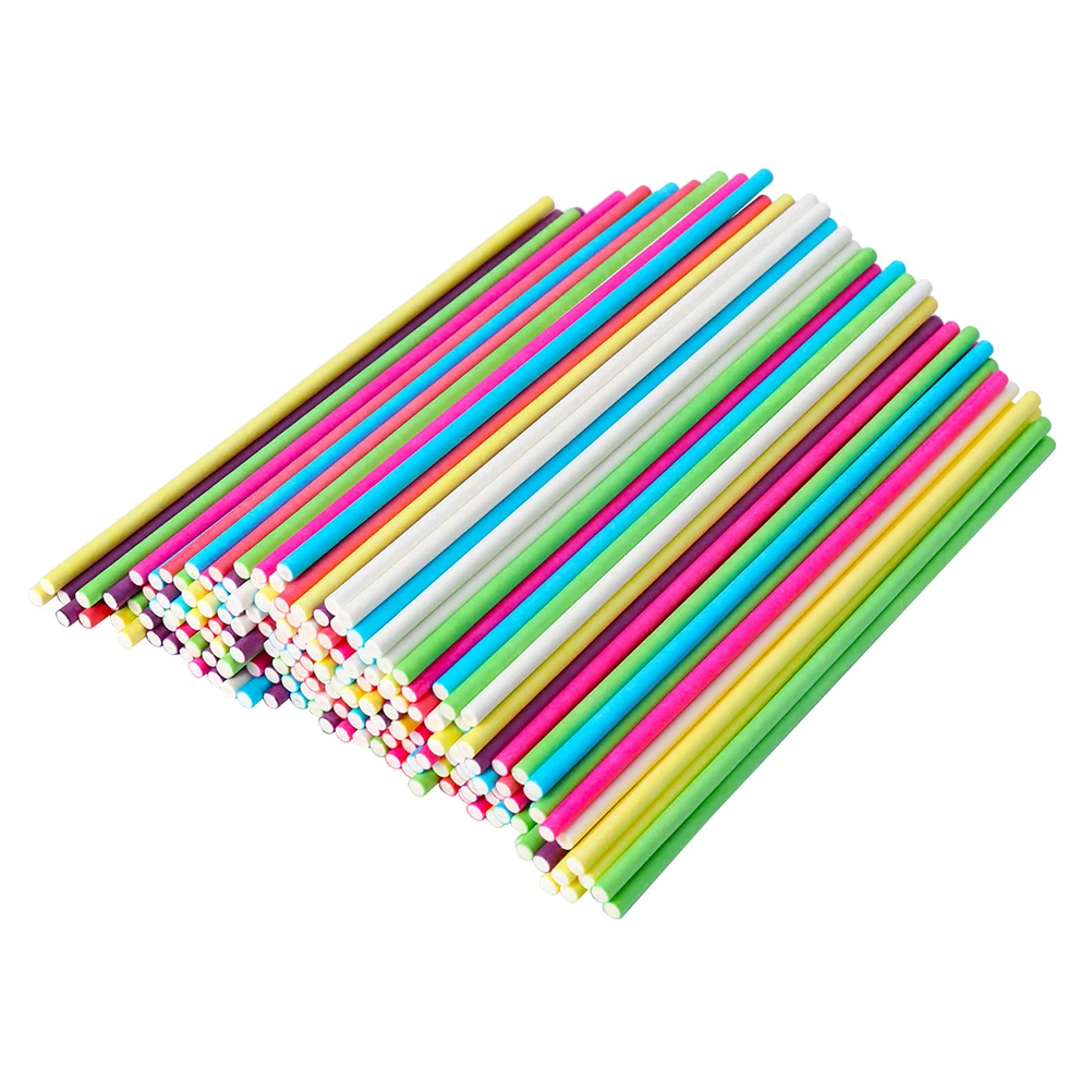 

200PCS Lollipop Paper Sticks Colorful Candy Paper