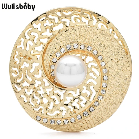 Брошь Wuli&baby с жемчугом