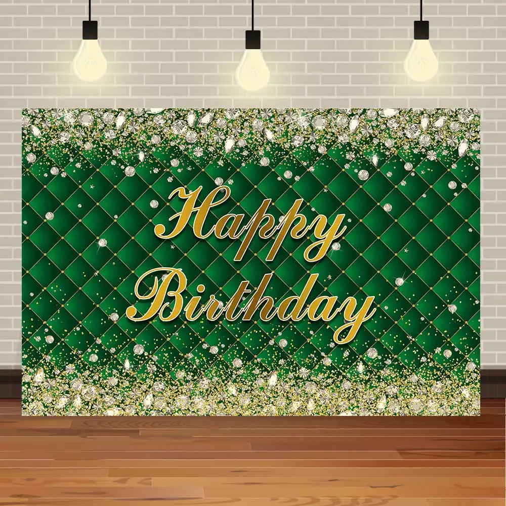 

Зеленый фон для фотосъемки с надписью «Happy Birthday»