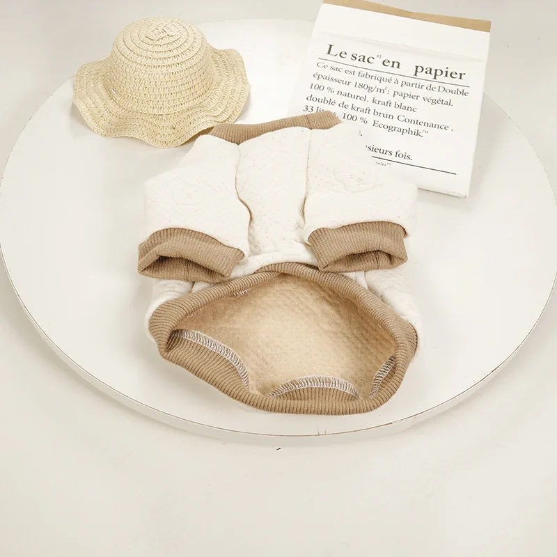 Новинка зимняя одежда для домашних животных жилетка с медведем собак хлопковая