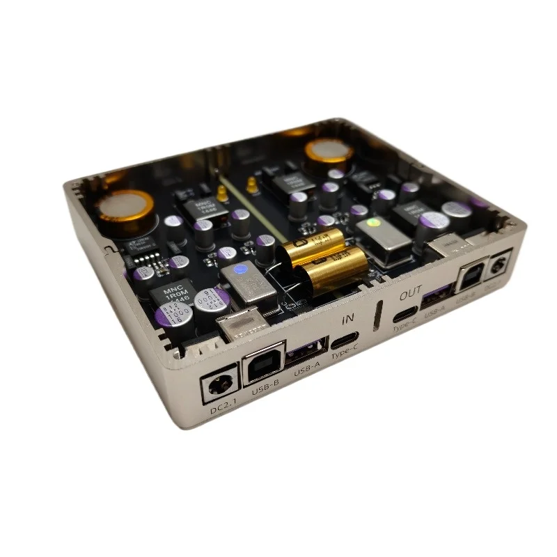 Фото CH318T USB-изолятор с перестройкой данных, двойной кристалл TCXO 0.1ppm, 480 Мбит/с, поддержка Type-C, USB-A, USB-B для декодирующих усилителей №2