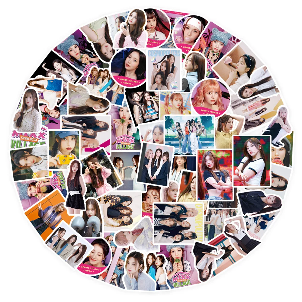 

10/95Pcs Kpop Star NMIXX Stickers New Album Expergo Decoration Stickers Kpop Idol LILY HAEWON JIWOO NMIXX Diary Phone Decal