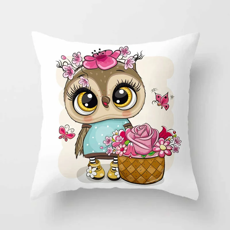 

Наволочки MINISO с рисунком совы и животных 45x45 см