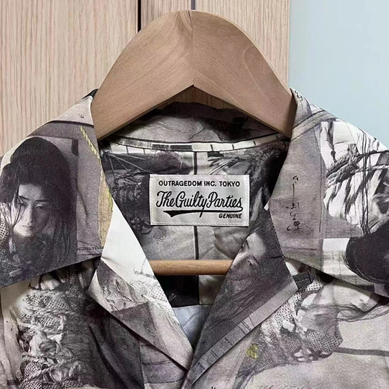 WACKO MARIA Shirt Oversize Casual Ink Painting Men Women 1:1 Wacko Maria Hawaiian Shirts