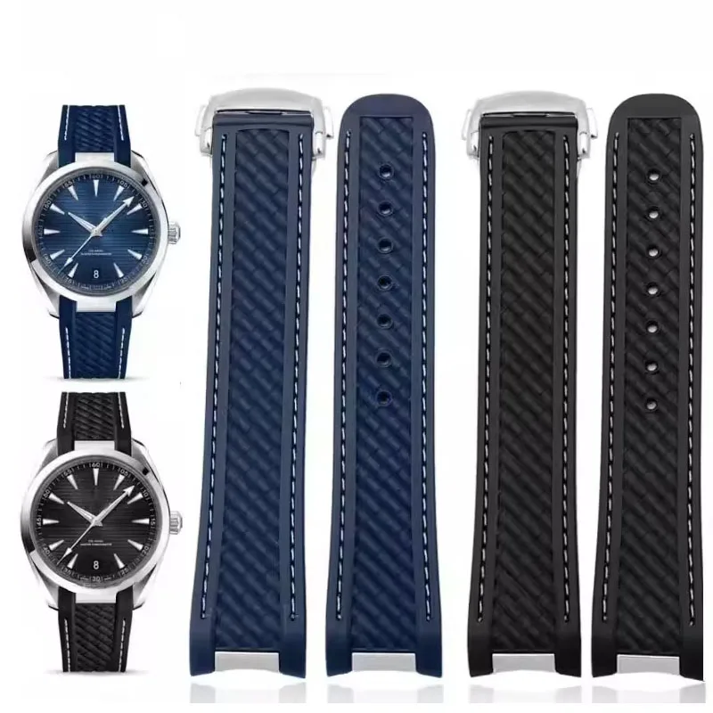 Ремешки для часов Omega SEAMASTER 300 AT150 DE VILLE SPEEDMASTER мягкий силиконовый ремешок