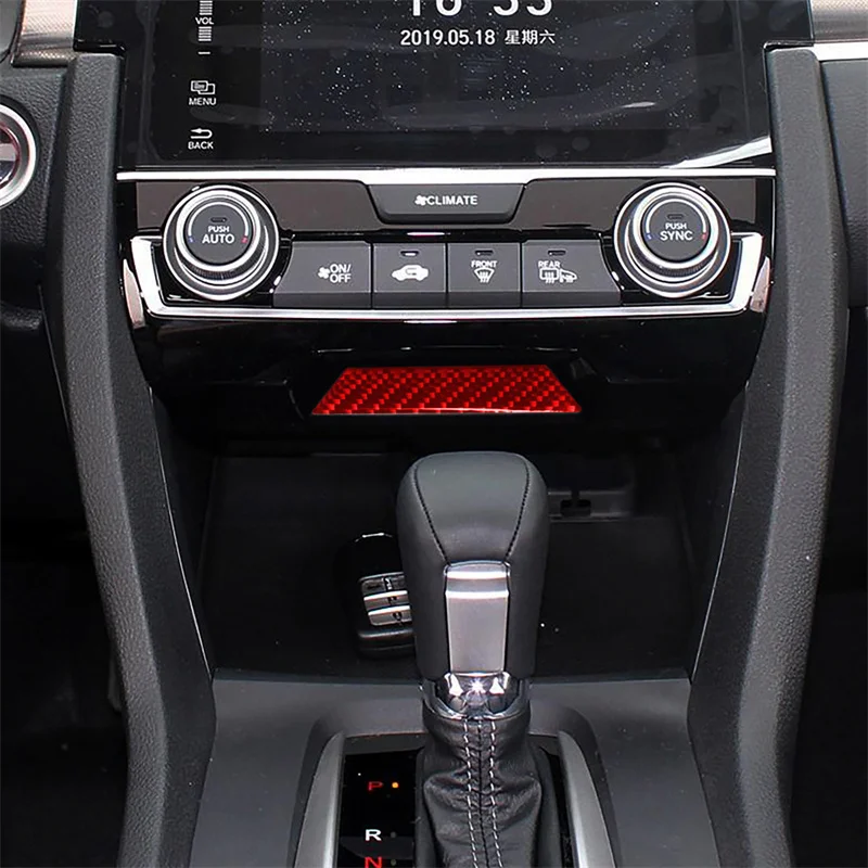 

Carbon Fiber Car Storage Box Sticker Decal Interior Trim Cover for Honda Civic 10th Gen 2016 2017 2018 2019 Accessories