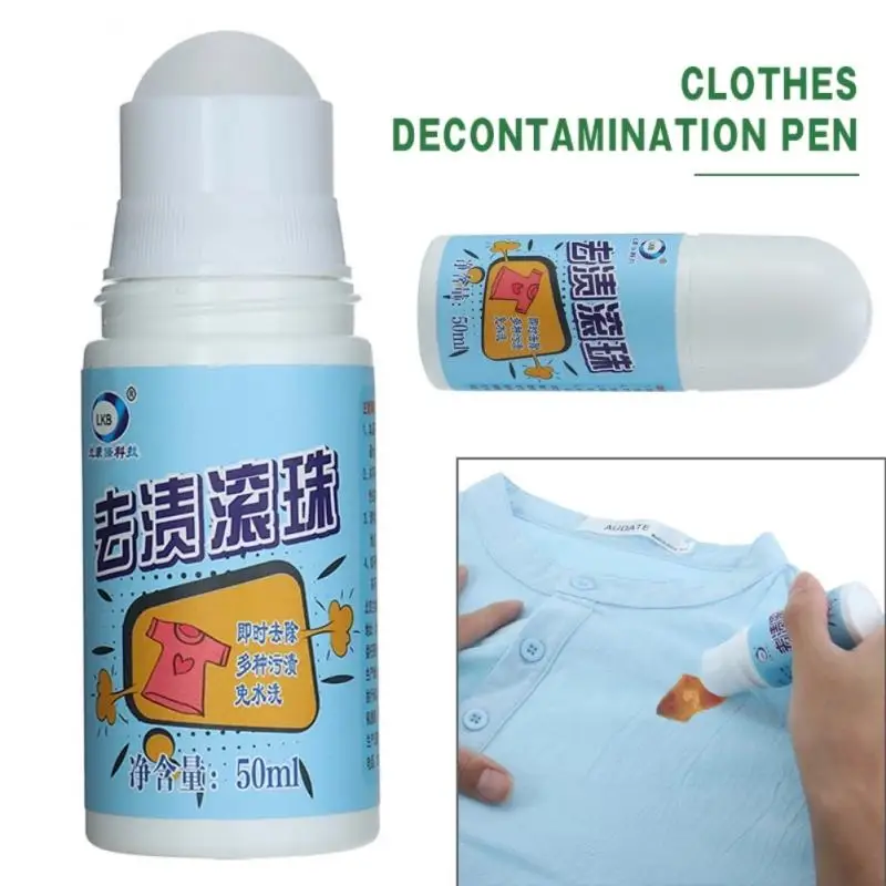 

50ml Portable Decontamination Pen Dust Cleaner Oil Stain Cleaning Remover Brush Rub Wipe Fabric Cloth Stain Remover Pen