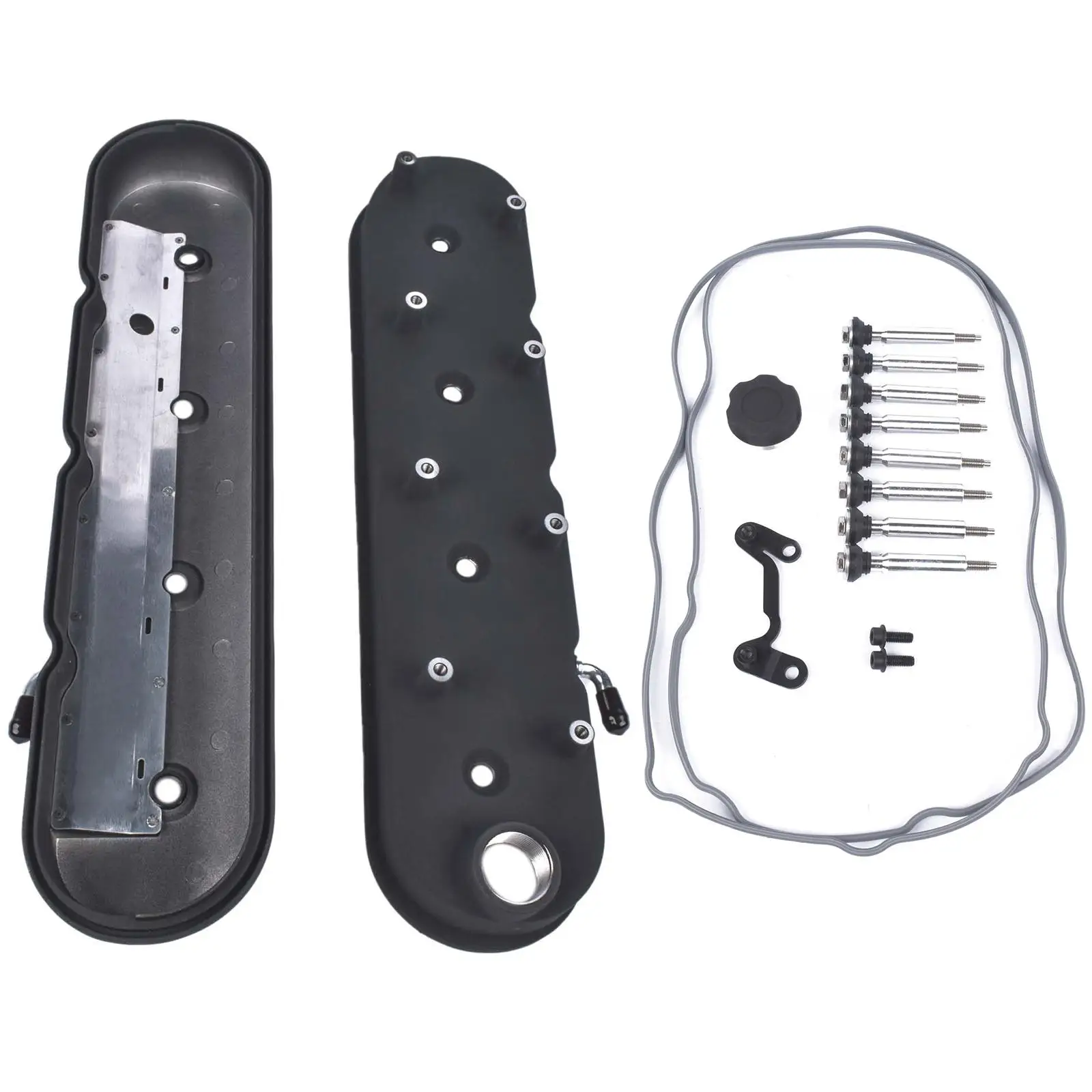 

AP02 для GM LS черные алюминиевые крышки клапанов w/катушка крепления LS1 LS2 LS3 5,3 6,0 6,2, 241-112