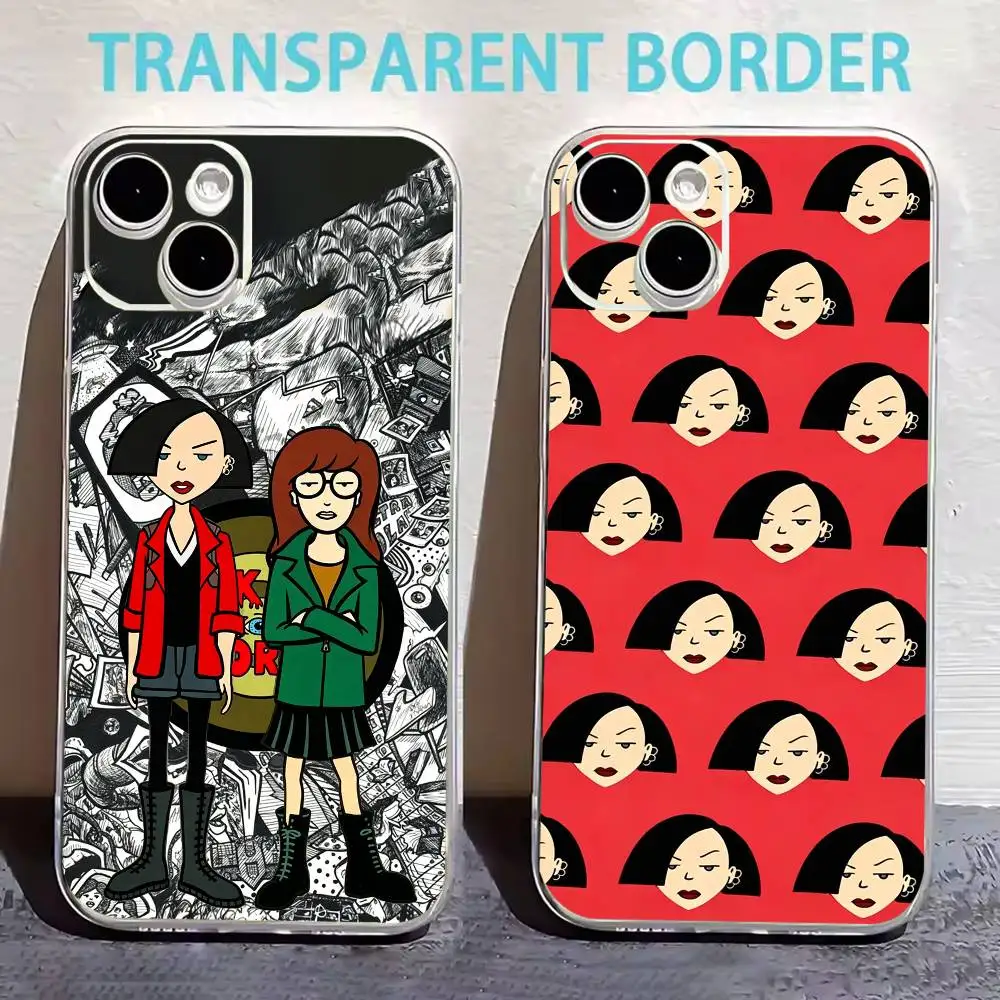 Фото Крутой чехол для телефона Jane Lane Daria Morgendorffer для iPhone 17, 16, 15, 14, 13, 12, 11 Plus, Pro Max, мягкий прозрачный чехол. №1