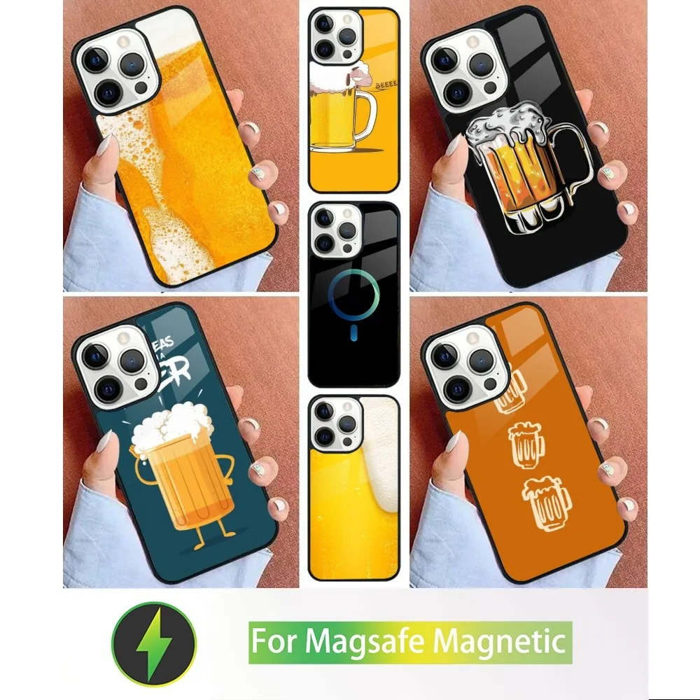 Чехол Для Телефона С Дизайном Пивного Алкоголя iPhone 15/14/13/12/11/Plus/Pro/Max/Mini Magsafe —