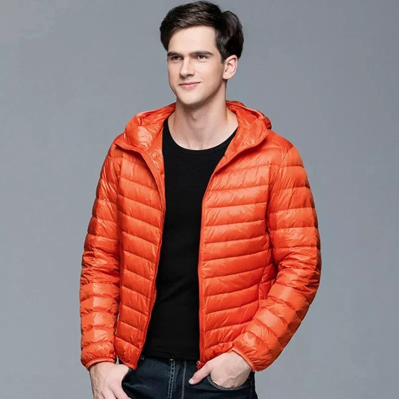 2022New Winter Coat Fashion Hooded White Duck Down Jackets Plus Size Ultralight Down Coat Portable Slim Down Parkas