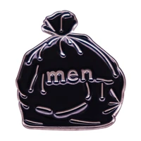 b0413 men are trash enamel pins womens brooch on clothes anime badges lapel pins for backpacks jewelry accessories
