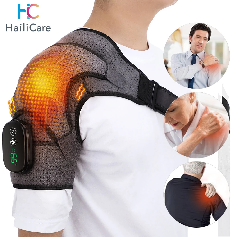

Electric Heating Shoulder Brace LED Display Vibration Shoulder Massage Support Belt Strap For Arthritis Joint Injury Pain Relief