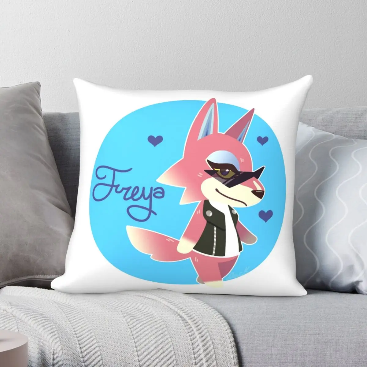 

Freya The Wolf квадратный чехол для подушки из полиэстера и льна, бархатный чехол с принтом на молнии, декоративный чехол для подушки, чехол для по...