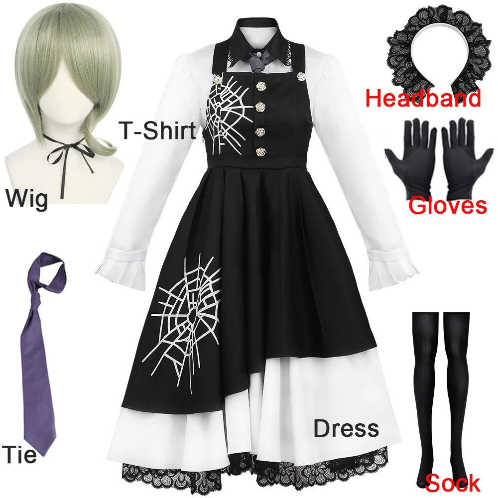 Новинка, костюм для косплея Danganronpa V3, косплей-костюм тоджо кируми из искусственных волос, платье, футболки, одежда горничной, одежда для аниме, для Хэллоуина, карнавала