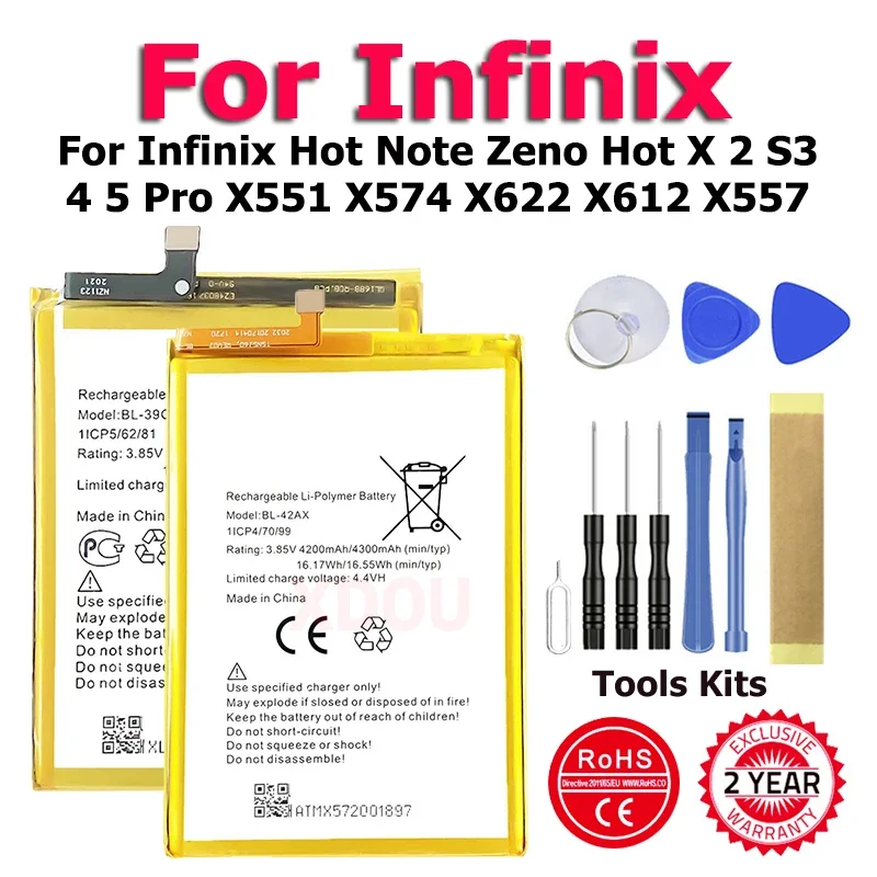 BL-49IX BL-32AX BL-39GX BL-44EX BL-40FX BL-39AX Аккумулятор для Infinix Hot Note Zeno X 2 S3 4 5 Pro X551 X574 X622 X612 X557