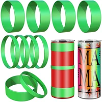 10pcs silicone bands for sublimation tumbler skinny blanks sublimation paper holder prevent ghosting tight fitting