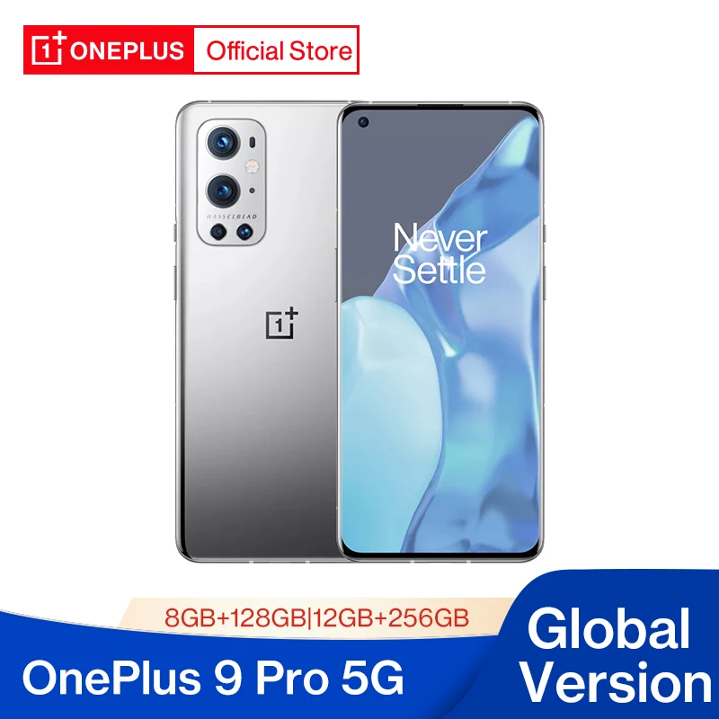 OnePlus-smartphone 9 Pro versión Global, 8GB, 128GB, Snapdragon 888, 5G, pantalla fluida de 6,7 pulgadas, 120Hz, Hasselblad, cámara de 50MP, tienda oficial