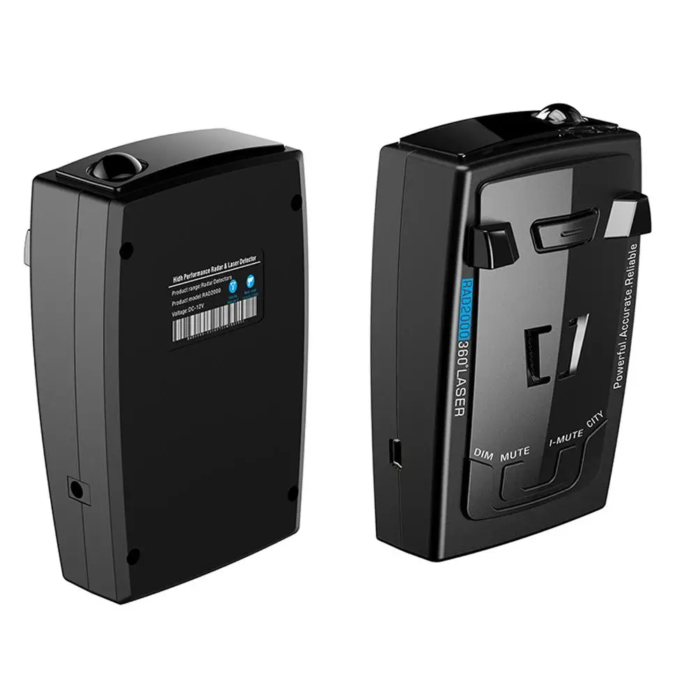 

Black RAD2000 Car Radar Detector 12V English Russian Board Rador On Sensors Alarm Laser Detection Speed J5R3