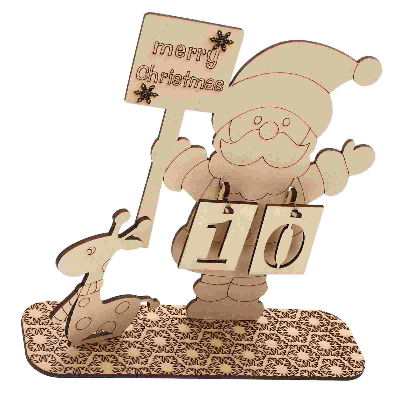 

Calendar Tabletop Desk For Christmas Festive Holiday Decoration Home Xmas Adornment Countdown