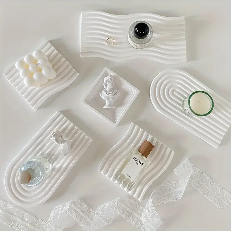 DIY арочная волна террасовая основа для свечи силиконовая форма гипсовый лоток