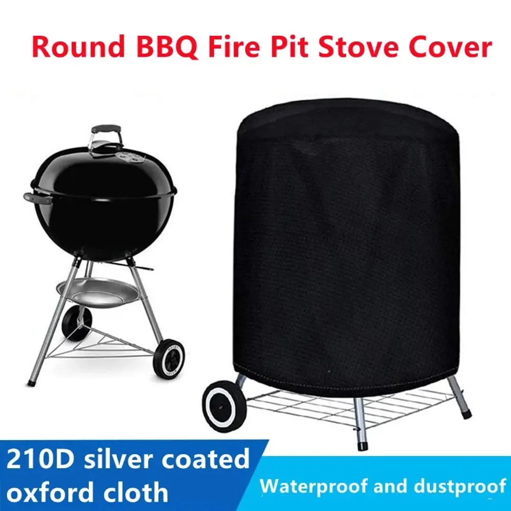 

Dustproof Waterproof Heavy Duty Garden Patio Grill Cover For Weber Outdoor Round BBQ Grill Cover Barbecue Protector