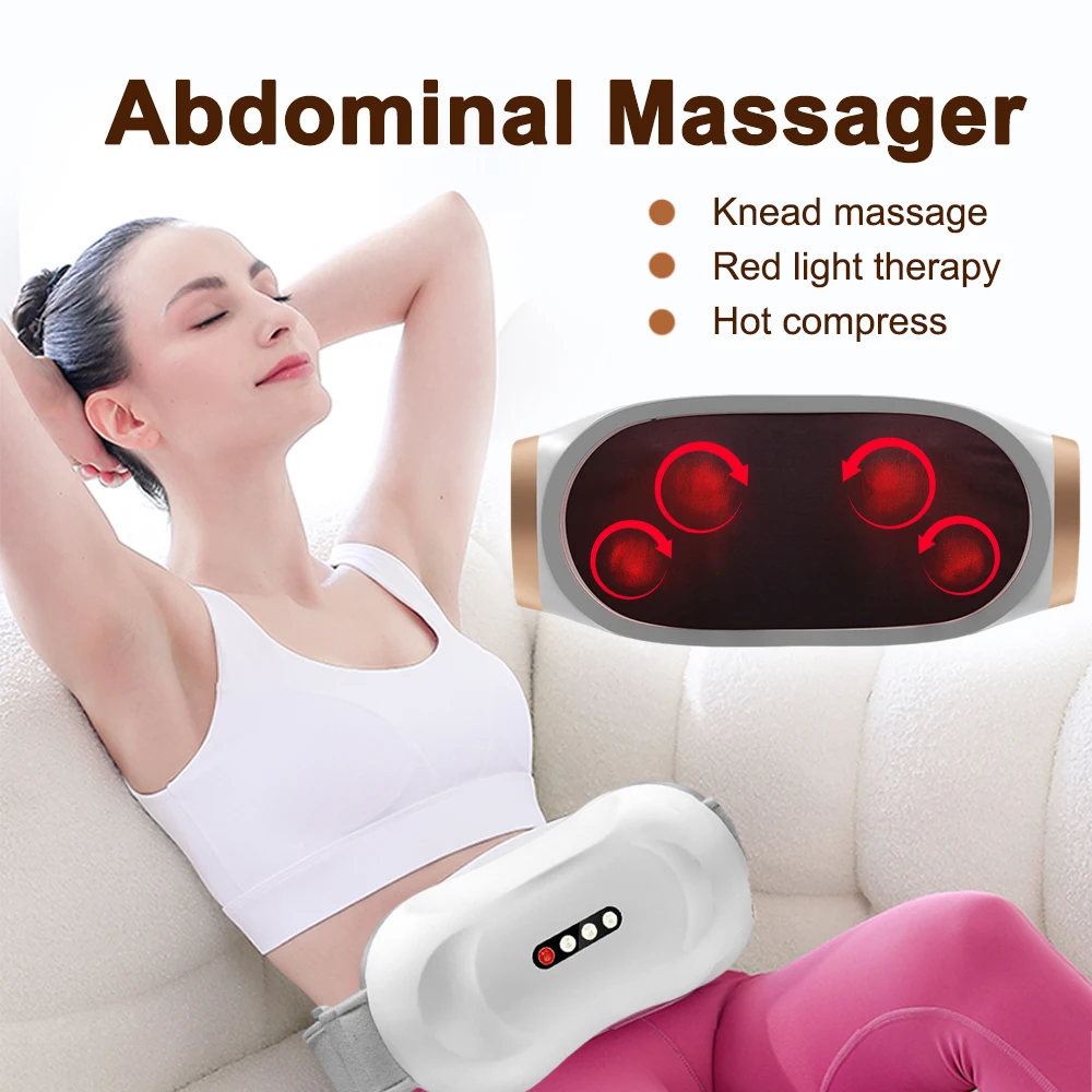 

Abdominal massager Knead abdomen instrument Electric Vibration Fitness Massage tool physiotherapy heating Burning fat slimming