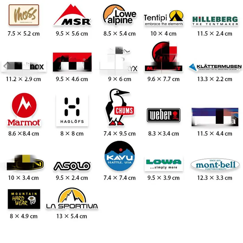 Уличные наклейки упаковка 52 шт./компл. фирменные Стильные для кемпинга с