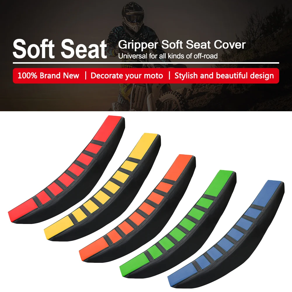 Universal Leather Gripper Soft Seat CoverMotocross Motorcycle Off Road For HONDA XR400Motard XR650R For 125/150/250SX 250/350SXF