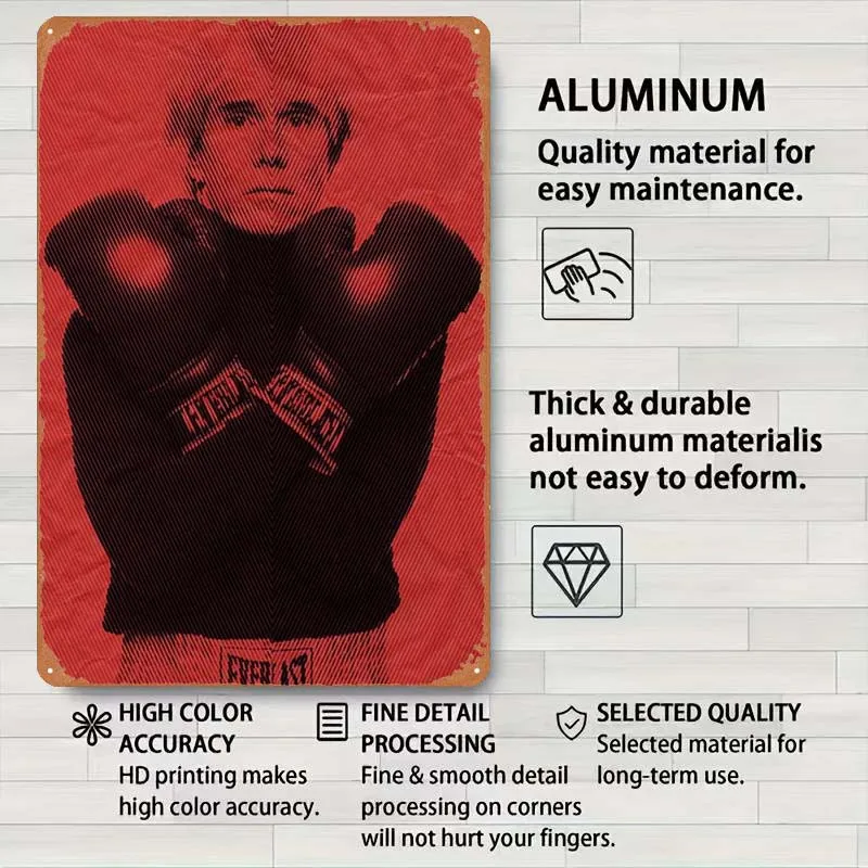 Металлическая муаровая вывеска Энди вархол спортивный постер декор для ванной