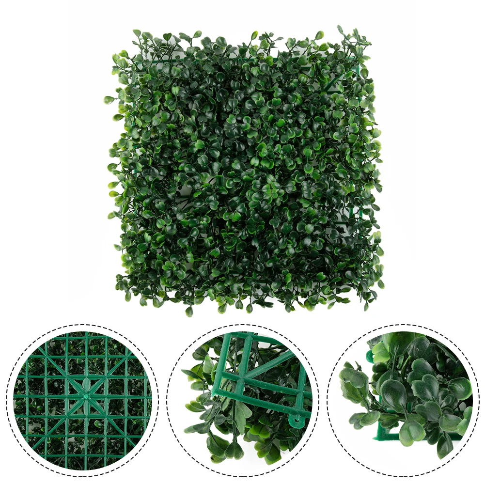 

Artificial Plant Wall Foliage Hedge Grass Mat Greenery Panels Fence 25x25cm Simulated Lawn Party Supply Artificial Decor