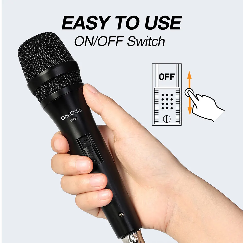 Проводной динамический микрофон Oneodio для домашней и студийной записи ручной