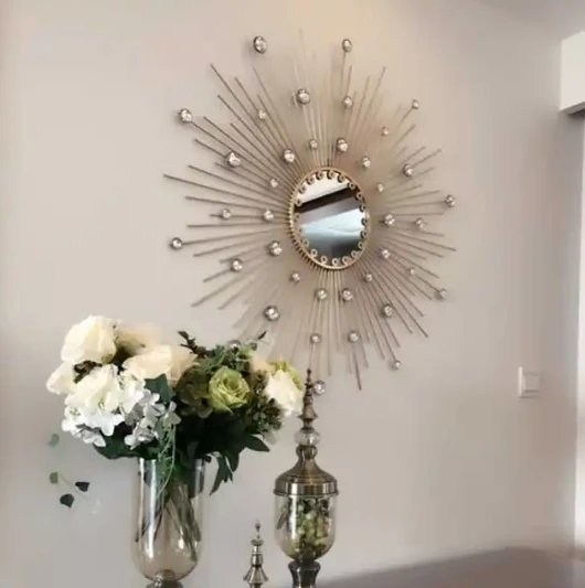 

Европейские креативные Кованые Настенные солнцезащитные очки с цветами, настенные ремесла, домашний фон для гостиной, украшение для стены