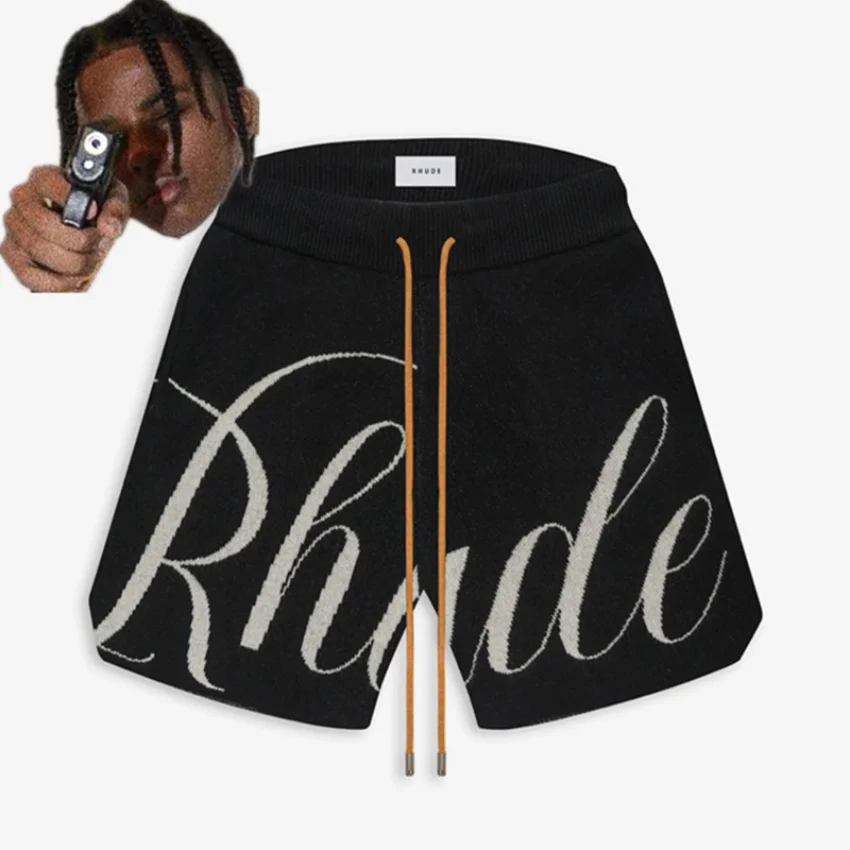 

Жаккардовые шорты на шнуровке для мужчин и женщин, желтые шорты ревеня на шнуровке, бриджи