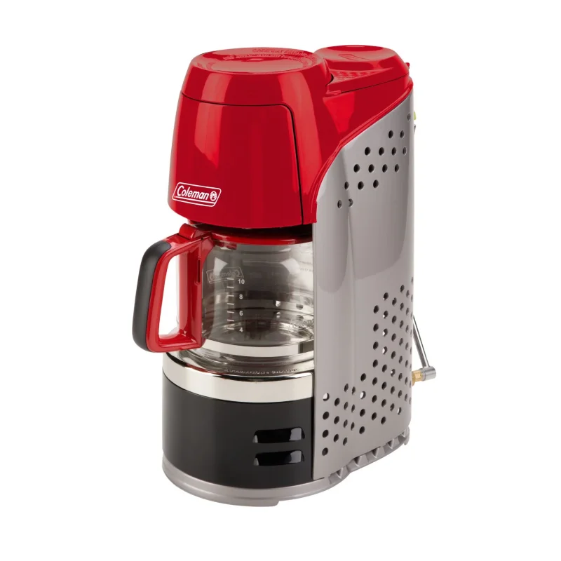 

Coleman QuikPot Portable Propane Coffee Maker with Machine-Washable Cup, Red