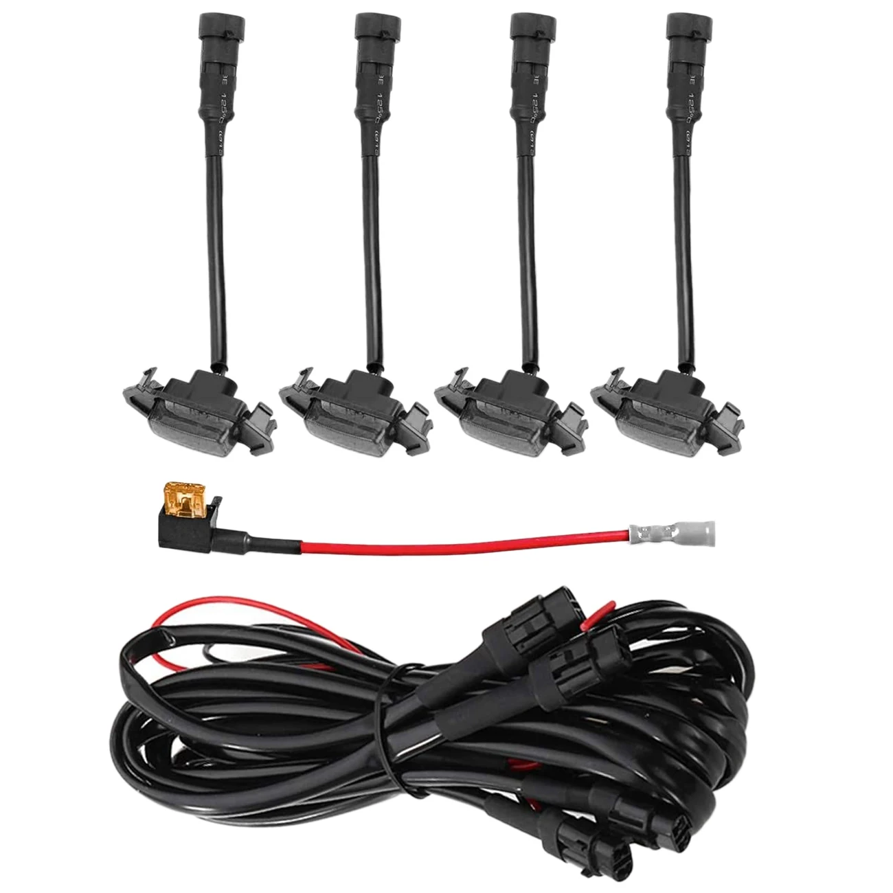 Фонари головного света для Toyota Tacoma TRD PRO передняя решетка 2016-2018 (4 шт. черный корпус