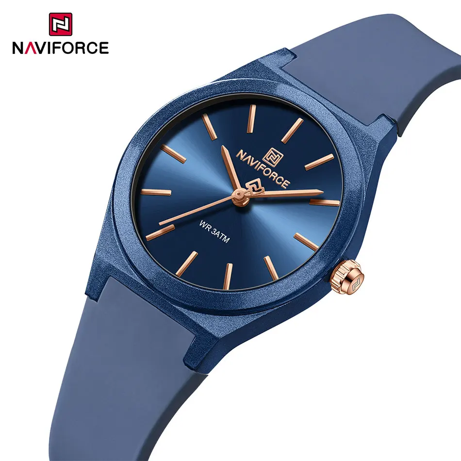 NAVIFORCE 2025 женские кварцевые часы силиконовый ремешок | AliExpress